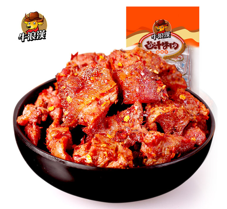 重慶特產牛浪漢牛肉干 麻辣五香鹵汁牛肉 208g 四川零食小吃